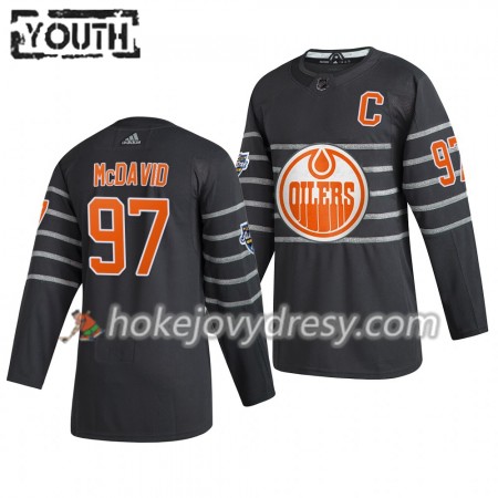 Dětské Hokejový Dres Edmonton Oilers Connor McDavid 97  Šedá Adidas 2020 NHL All-Star Authentic